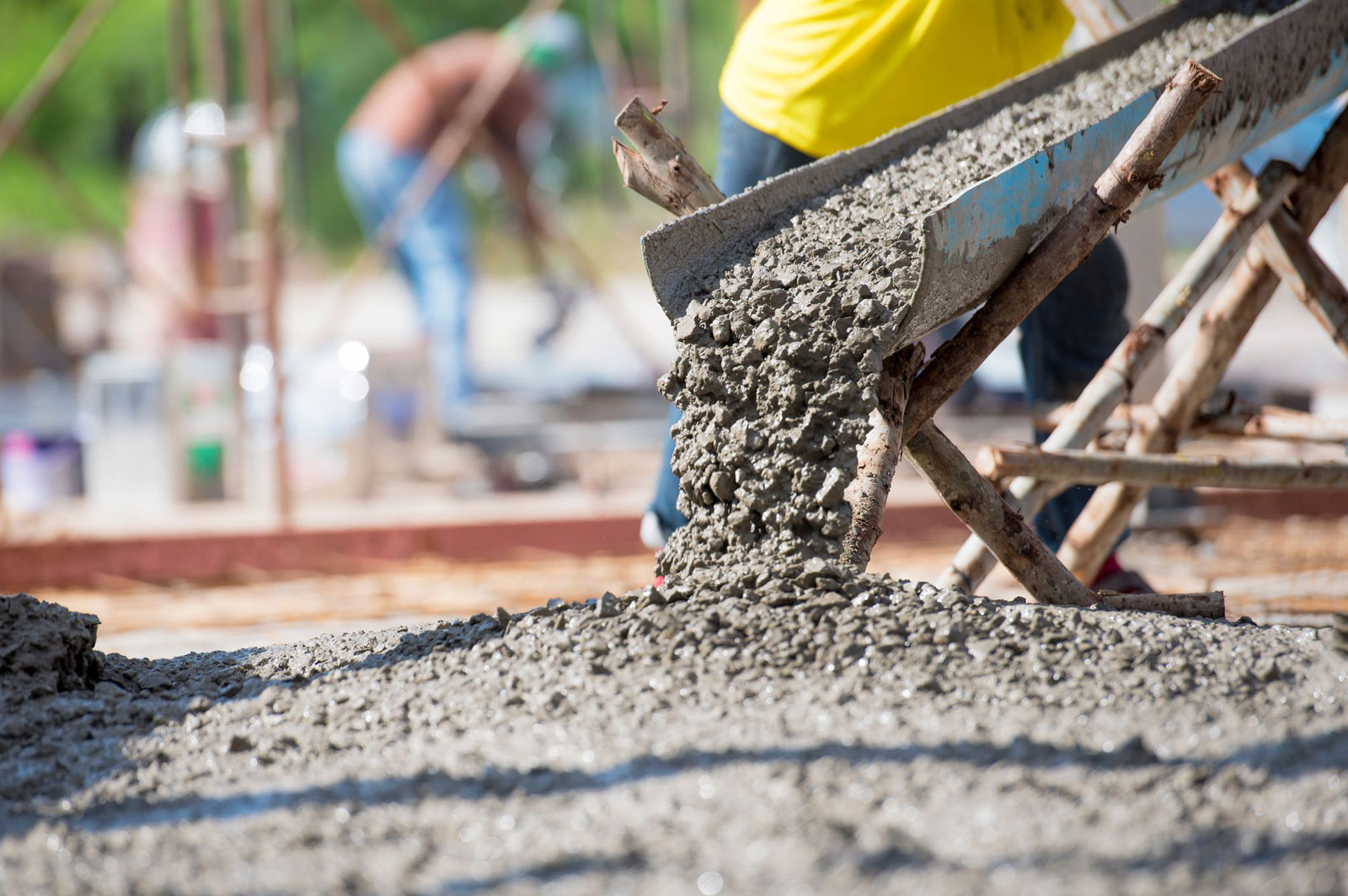 Concrete construction site in Albania using ACT waterproofing admixtures