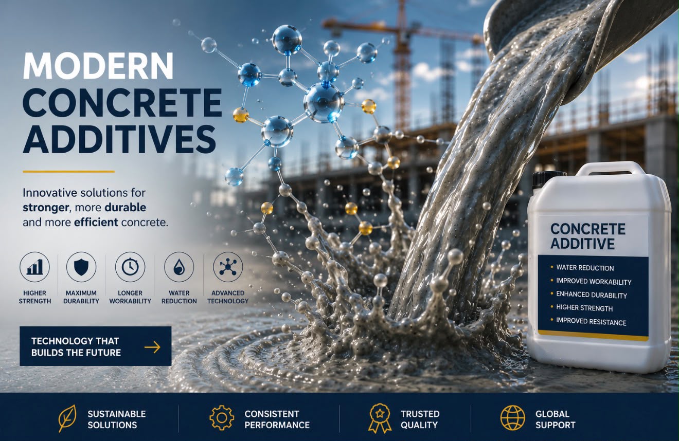 Concrete molecular structure illustration